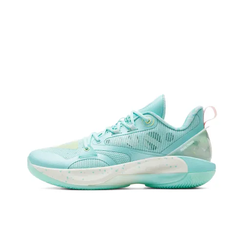 PEAK Talent Generation Basketball Shoes Men Low-Top Pink Green