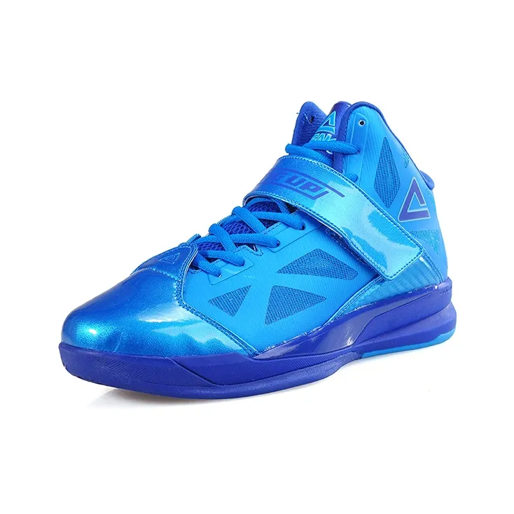 PEAK Speedy Eagle I Basketball Shoes Men Mid Top Shimmering Blue/Colorful Blue-1