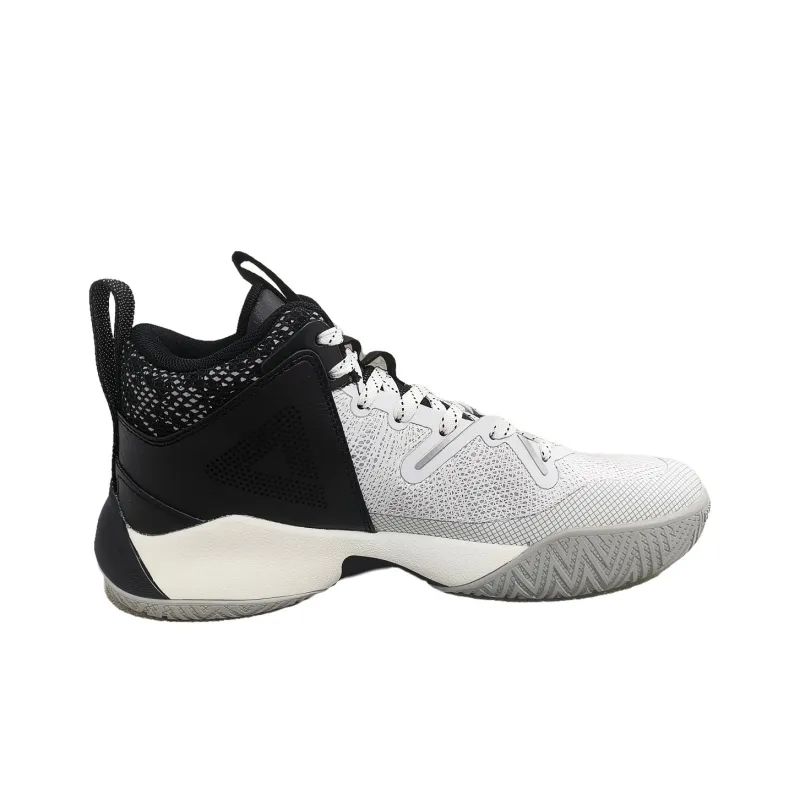PEAK Beast 9 Cushioning Anti Slip And Wear Resistant Support Low Top Basketball Shoes Men's White Black-1