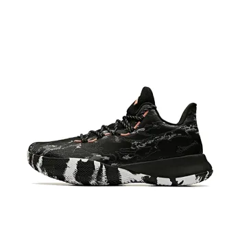 Anta Pallas Mid Top Basketball Shoes Men's Black Noble Lady Red