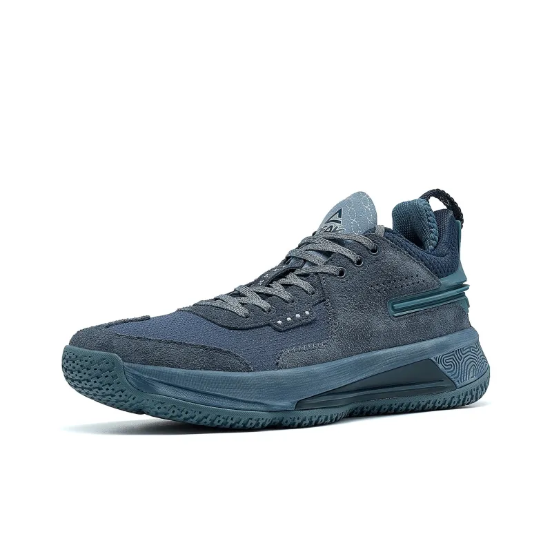 PEAK Flash 4 Abrasion Resistant Low Top Performance Basketball Shoes Men's Blue Dyed-2