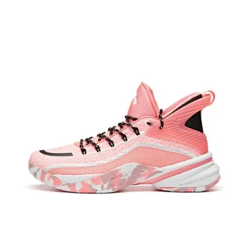 Anta UFO2.0 Celestial 2 Cushioning Anti Slip And Wear Resistant High Top Performance Basketball Shoes Pink Black White