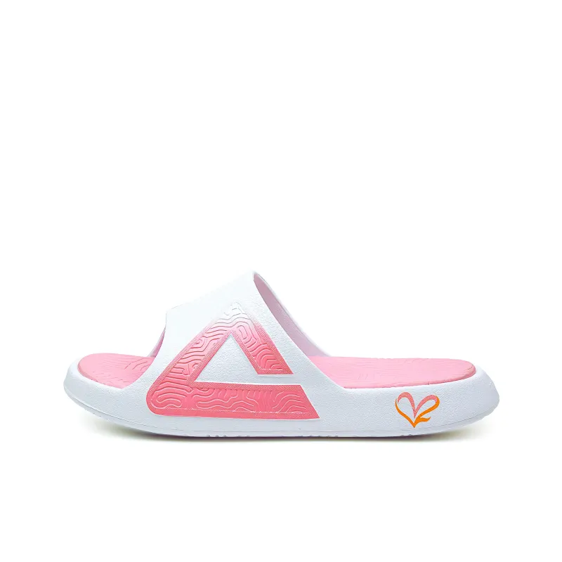 PEAK Slide Slippers Men's Beige White Navy Blue/White Pink-0