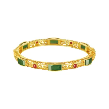 SGE Silver Bangle Jasper Women's