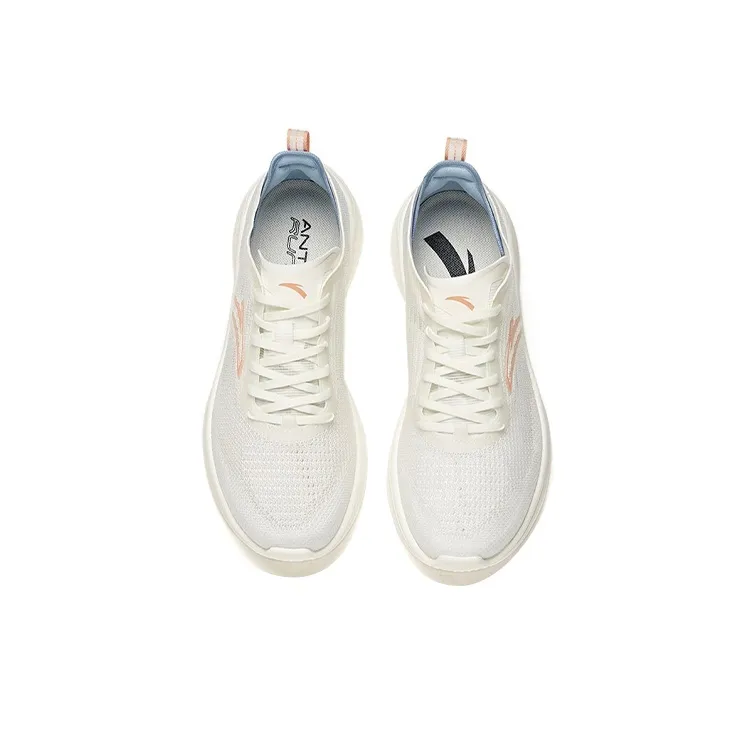 Anta Hydrogen Run III Cushioning Anti Slip And Wear Resistant Low Top Running Shoes Women's White Blue-2
