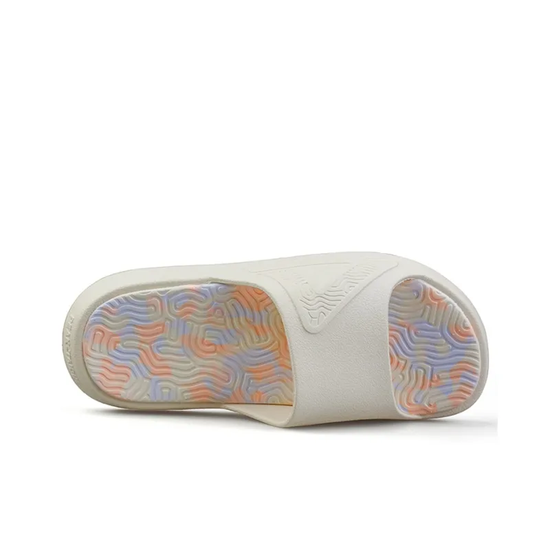PEAK Tai Ji1.0 EVA Quiet Slide Slippers Women's Canvas White-3