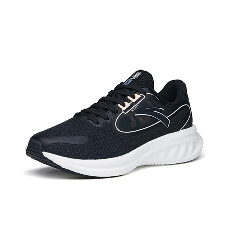Anta Martian Foam Running Collection Wear Resistant Slip Resistant Low Top Running Shoes Women's Black-2