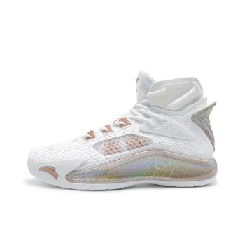 Anta KT5 Have Fun Anti Slip And Wear Resistant Support High Top Basketball Shoes White Gold