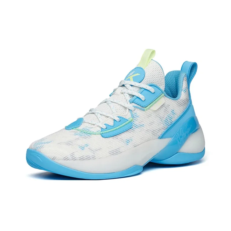 Anta Light Cavalry 7 Cushioning Anti-Slip And Wear-Resistant Low-Top Basketball Shoes White Blue-1