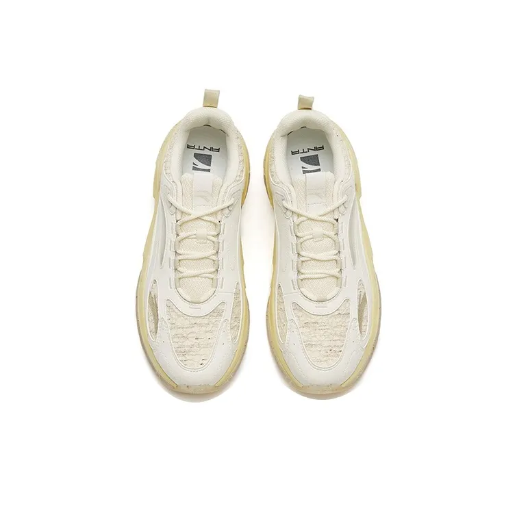 Anta Millennium 5.0 Lightweight And Wear-resistant Low-Top Sports Casual Shoes Men's White Yellow-3
