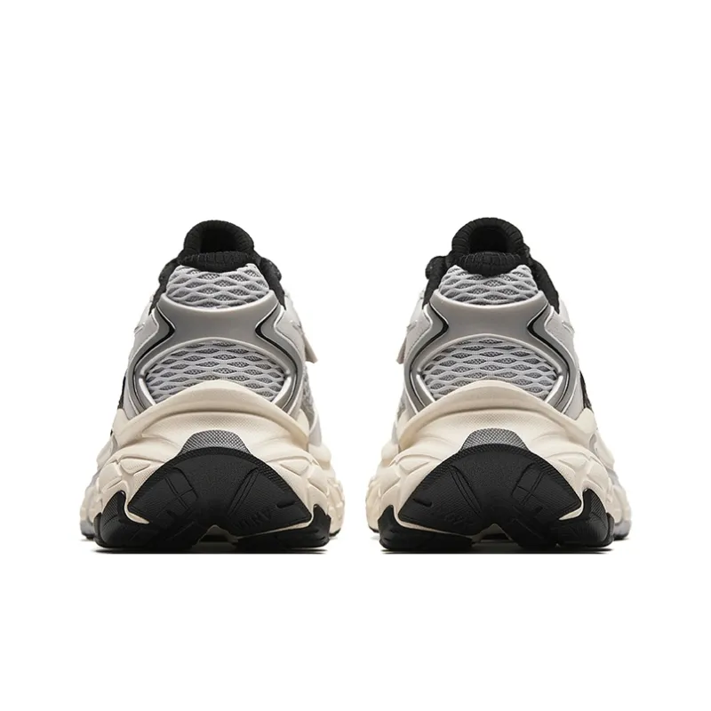 Anta Star Moon Series Cushioning Anti Slip And Wear Resistant Low Top Chunky Sneakers Men's Gray Silver-3