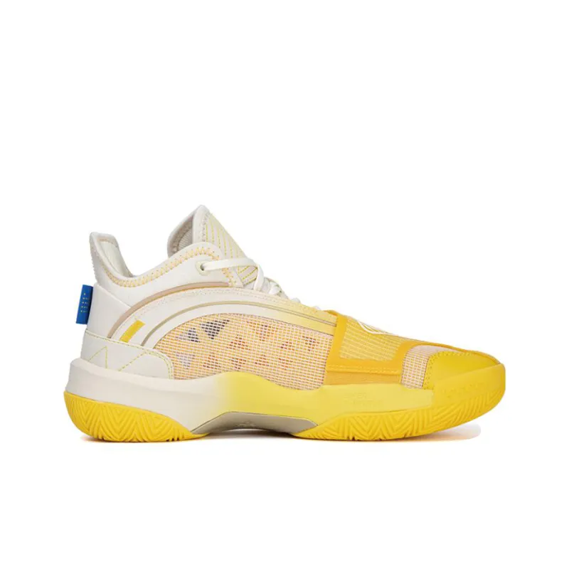 PEAK State Extremely Large Triangle 1.0 Basketball Shoes Men Mid Top Yellow/White-1