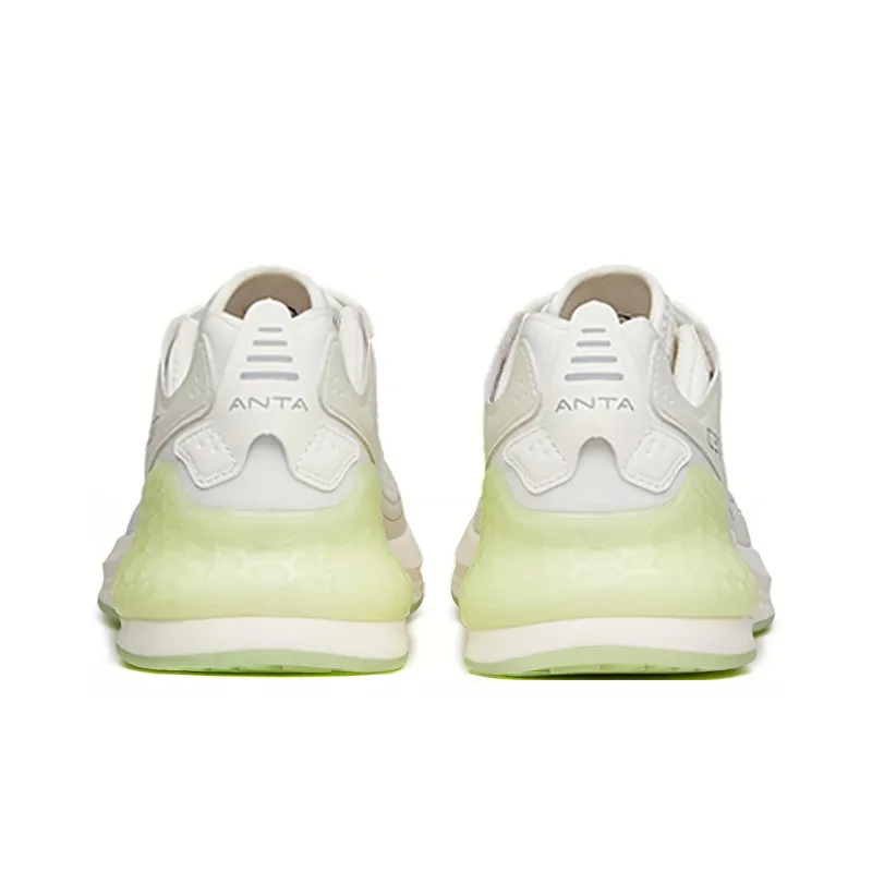 Anta C37+ Low-Top Running Shoes Men's White Green-3