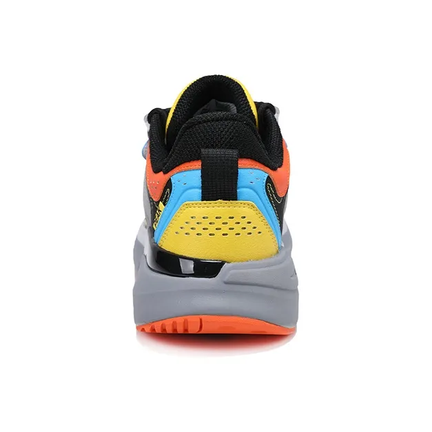 PEAK State Pole Cloud Master Slip Resistant And Breathable Low Top Running Shoes Men's Gray Orange-2