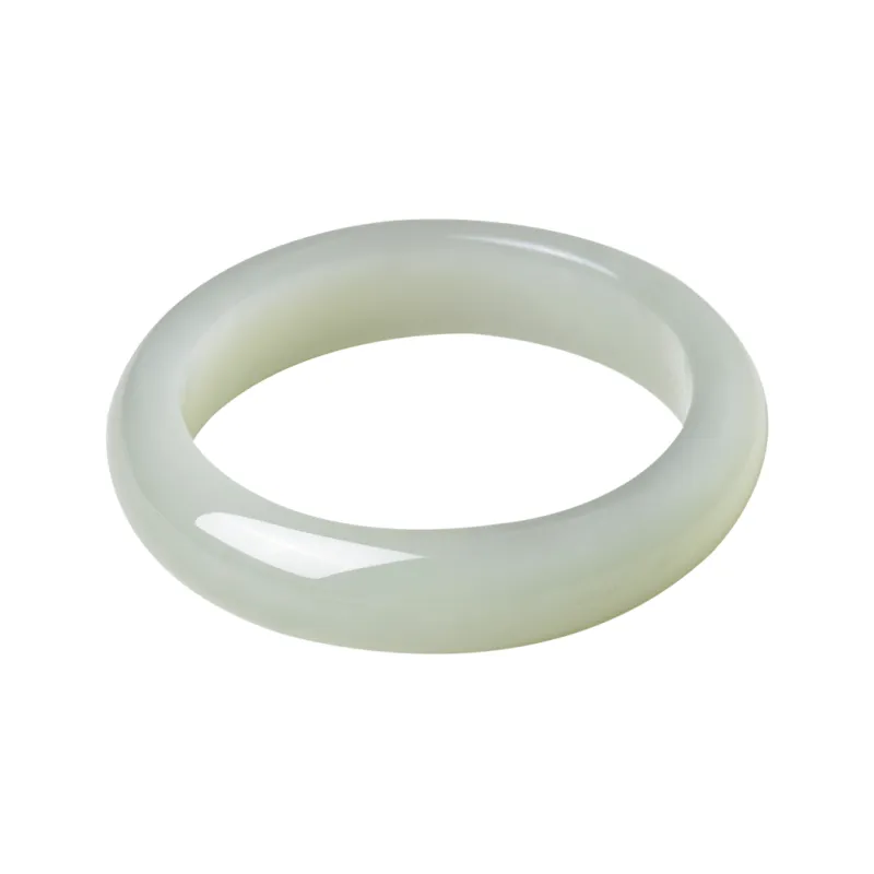 Survival Bangles Pale Greenish White Jade Women's-0