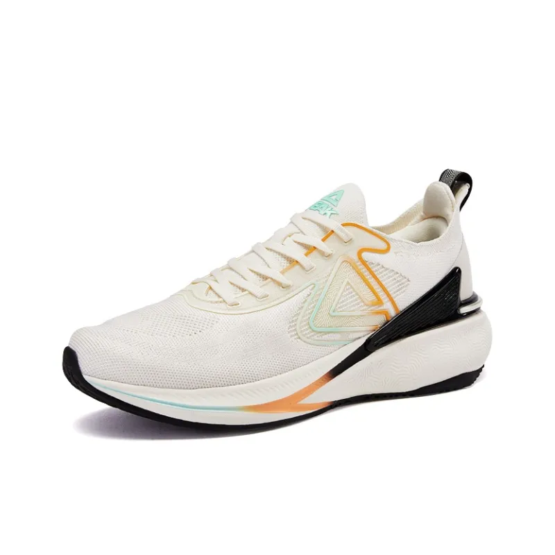 PEAK State Pole 6.0 Cushioned Wear Resistant Coverage Low Top Running Shoes Men's Canvas White-2