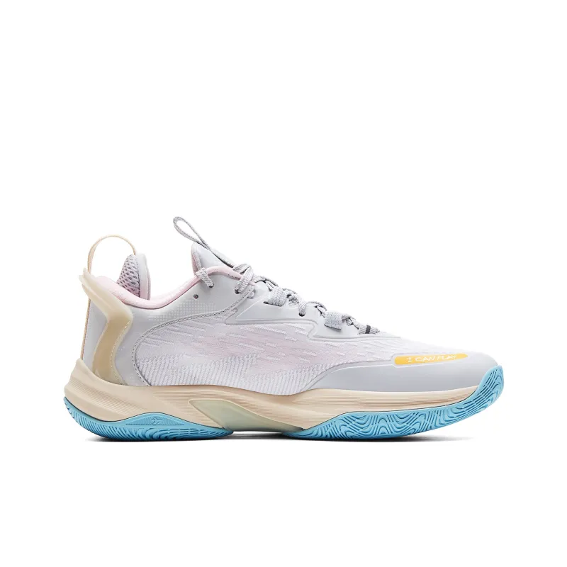 PEAK Lightning Cushioned Wear Resistant Slip Resistant Low Top Basketball Shoes Men's Feather Color Scheme-1