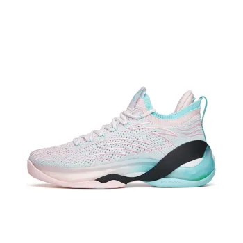 ANTA KT7 Basketball Shoes Men Low Top Apricot Blossom Pink/Light Blue