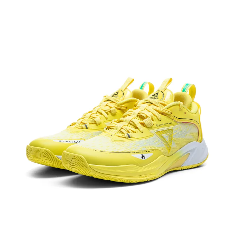 PEAK Lightning 1.0V2 Low Top Basketball Shoes Men's Energy Banana Color Scheme-2