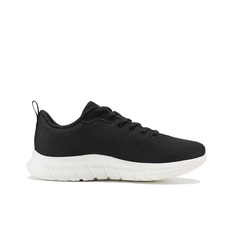 PEAK Qingyi Anti Slip And Wear Resistant Breathable Low Top Running Shoes Women's Black Beige-1
