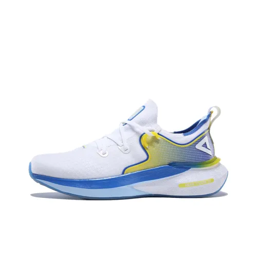 PEAK Tai Ji3.0 Running Shoes Men Low-Top All White/Colorful Blue