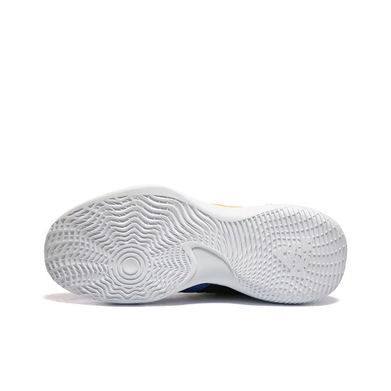 PEAK Parker Cavalry Basketball Shoes Men Low Top White/Yellow/Blue-4