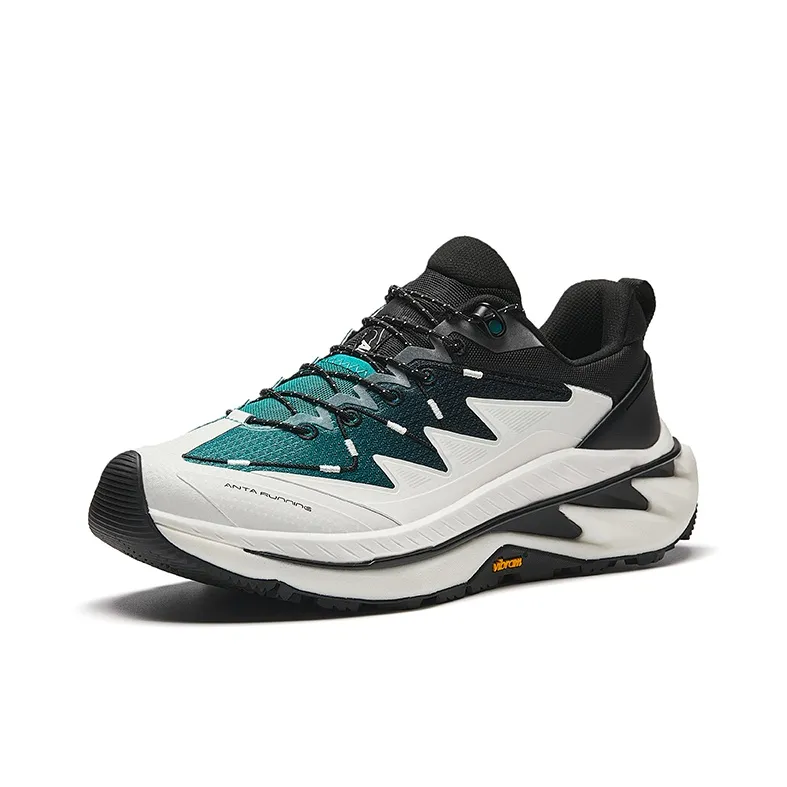 Anta Wild PRO Cushioning, Slip Resistant, Abrasion Resistant, Breathable Low Top Running Shoes Men's White Green Black-1