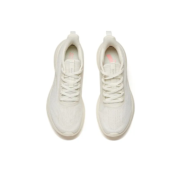 Anta Hydrogen Run III Cushioning, Slip Resistant, And Abrasion Resistant Low Top Running Shoes Women's Ivory White-2