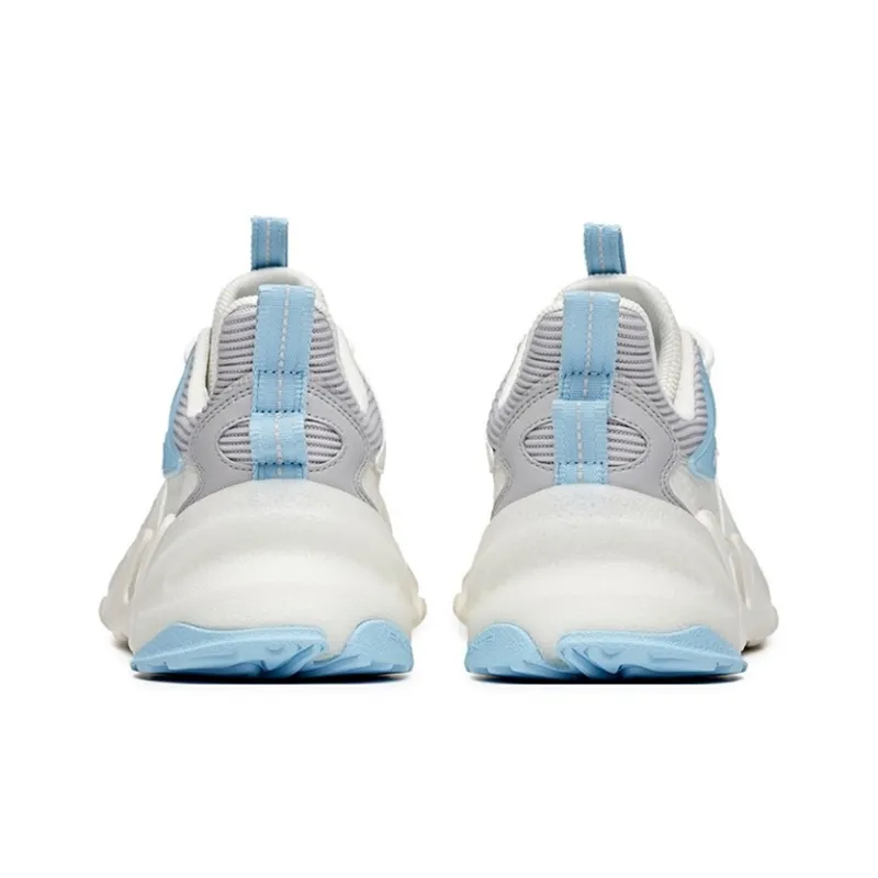 Anta Pulse 2 Cushioning, Slip Resistant, Abrasion Resistant, Breathable Low Top Chunky Sneakers Men's White Gray-4