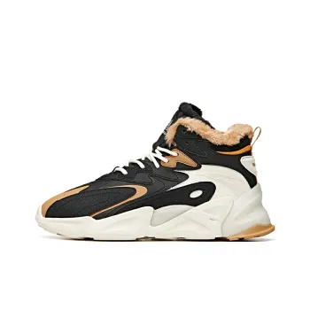Anta Pulse Cushioned Anti Slip And Wear Resistant Warm High Top Sports Casual Shoes Men's Black Brown