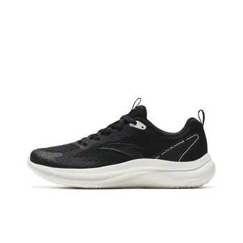 Anta Ling Yun 1 Wear Resistant Slip Resistant Low Top Running Shoes Women's Black White