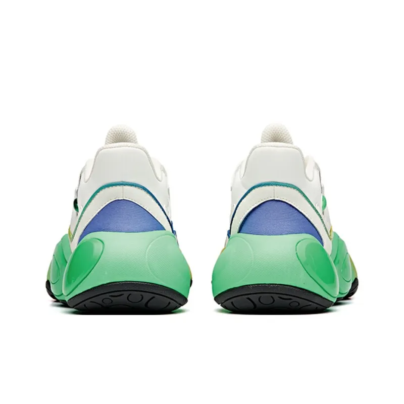 Anta Facebook Series Cushioning Anti Slip And Wear Resistant Balance Low Top Casual Shoes Men's Cyan Yellow White-3