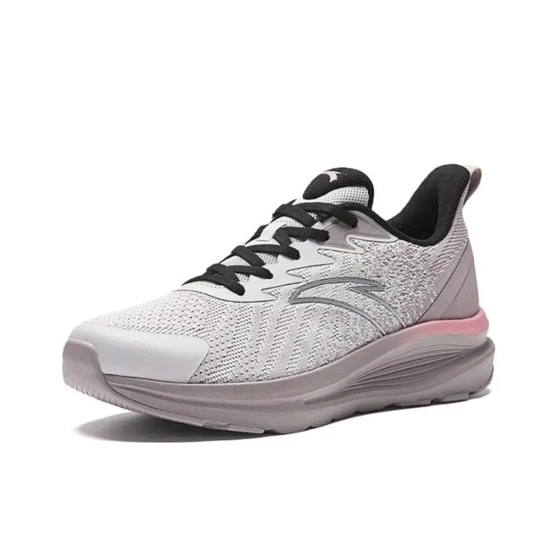 Anta Cloud Journey Anti Slip Wear Resistant Low Top Running Shoes Women's Silver Gray-1