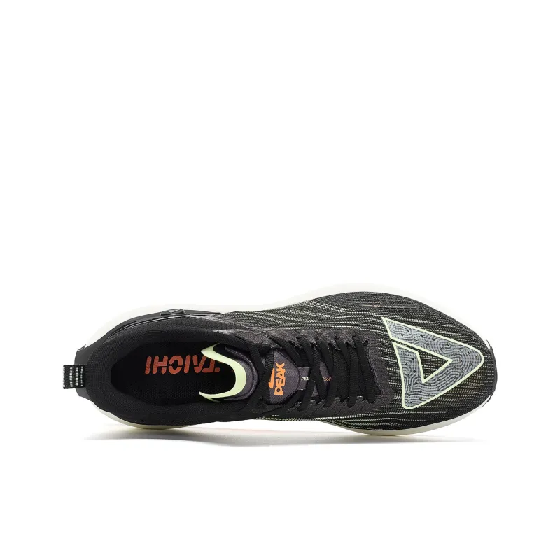 PEAK State Extreme 5.0 Pro Cushioning Wear Resistant Low Top Running Shoes Men's Black Sprout Green-3