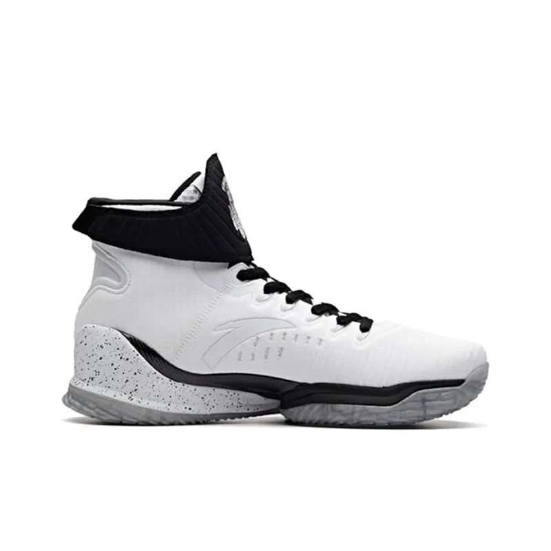 Anta KT3 Chop Hand, Thompson Slip Resistant, Abrasion Resistant Cushioning High Top Basketball Shoes Men's Black White-1