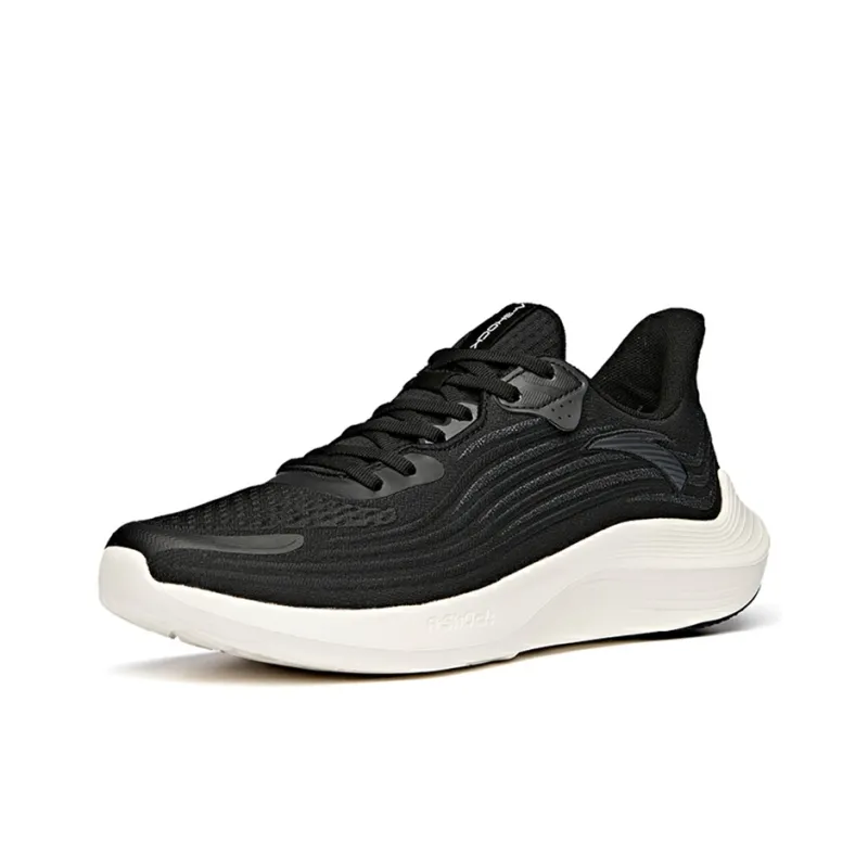 Anta DuCi1 Cushioning, Slip Resistant, Abrasion Resistant, Breathable Low Top Running Shoes Men's Black White-1