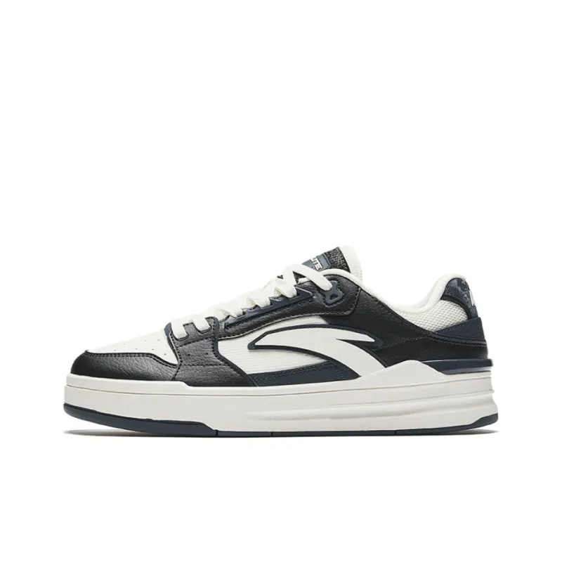 Anta Street Naughty LITE Anti Slip Wear Resistant Low Top Skateboard Shoes Men's Black White-0