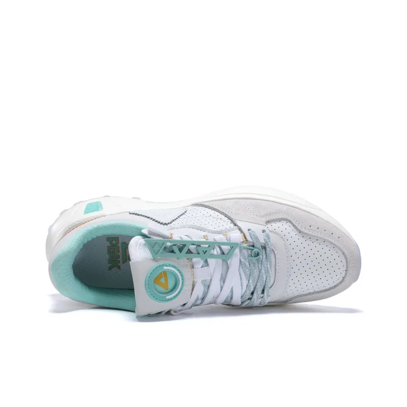 PEAK Flick 70s Low Top Sports Casual Shoes Men's White Pink Green-5