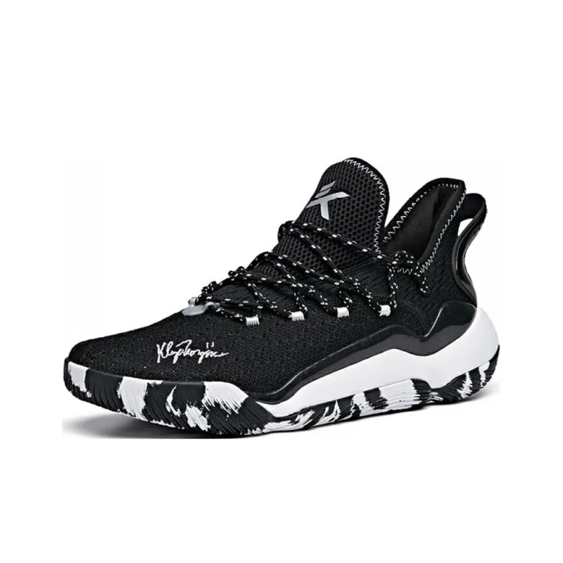 Anta Light Cavalry 5 Cushioning Anti-Slip And Wear-Resistant Low-Top Basketball Shoes Men's Black White-1