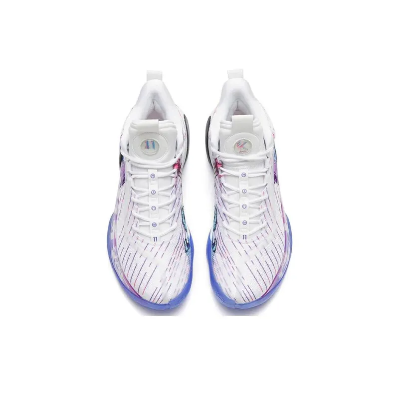 Anta KT7 KT 7 Coverage Support High Top Performance Basketball Shoes Men's White Purple Flash Sale-2