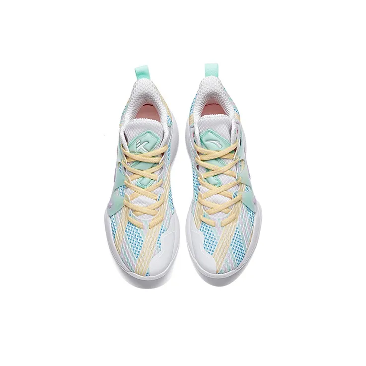 ANTA Mountain 1 Basketball Shoes Men Low Top ANTA White/Polka Dot Blue/Light Purple-2