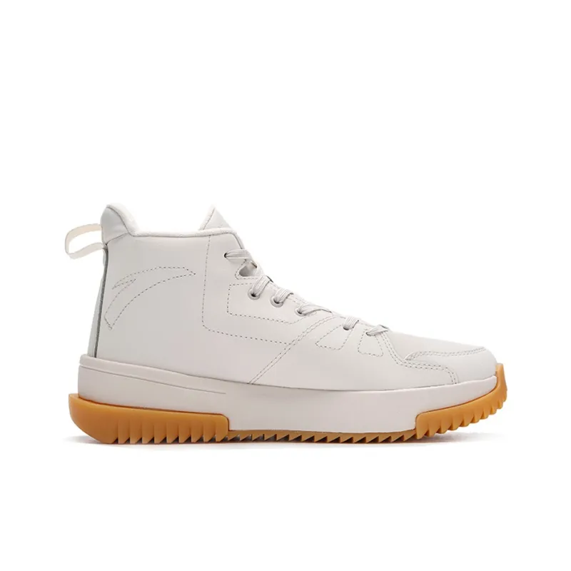 Anta Anti-Slip And Wear-Resistant Cushioning Coverage Mid-Top Basketball Shoes Men's Muddy Sandy Gray-1