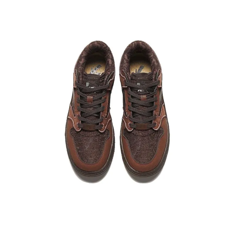 Anta Street Naughty Cushioning Wear Resistant Low Top Skateboard Shoes Women's Brown-2