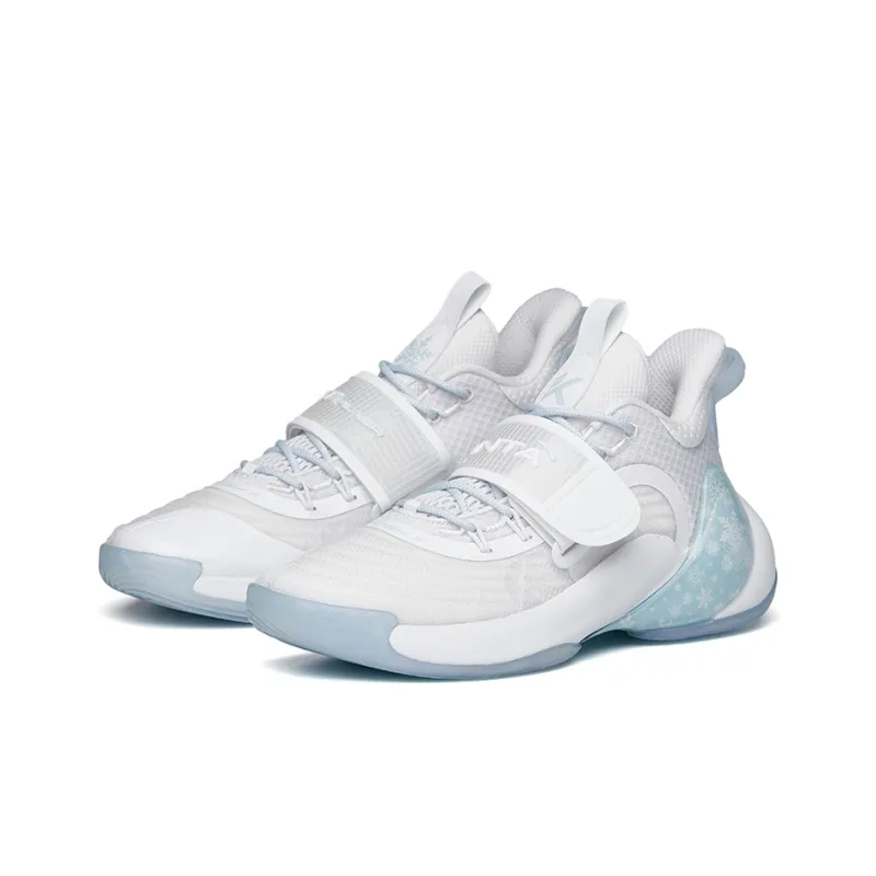 ANTA Water Flower 3 Basketball Shoes Men Low Top White/Blue-2
