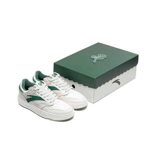 ANTA Street Naughty Skateboard Shoes Women's Low-Top White/Green