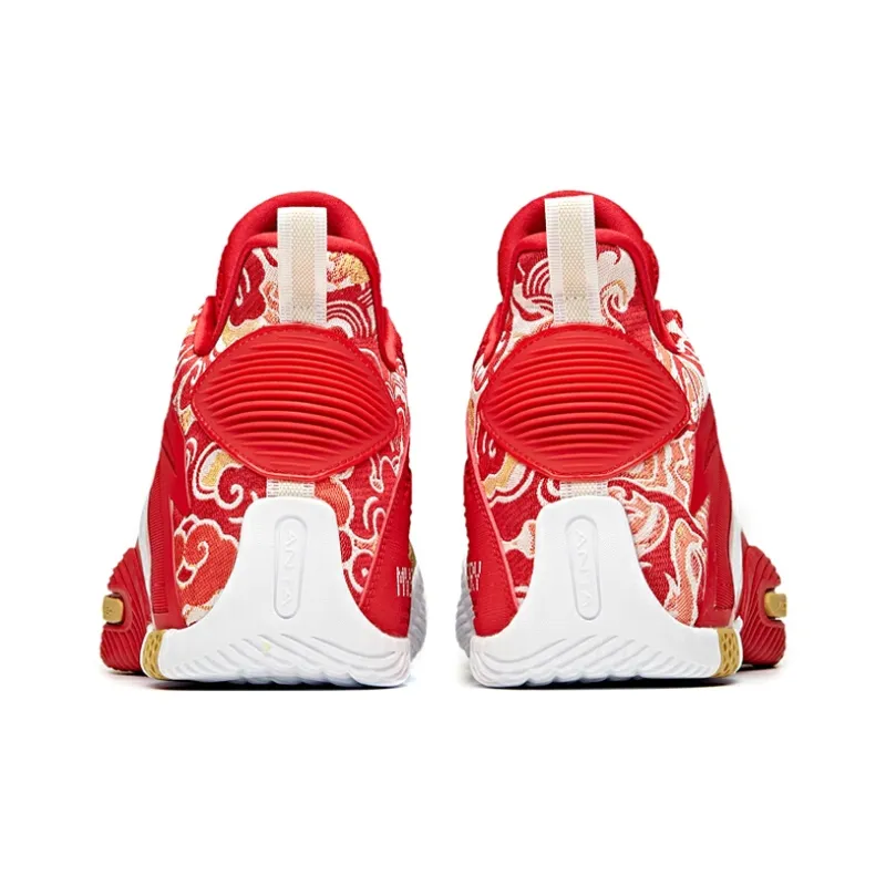 Anta UFO3.0 Low-Top Performance Basketball Shoes Men's White Gold-3