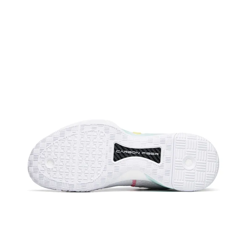 Anta Craze 1 Cushioning, Slip Resistant, Abrasion Resistant, Coverage, Support Low Top Basketball Shoes Men's White Red-4