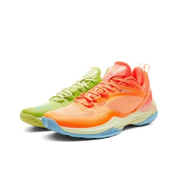 PEAK Agile 2.0 Hot Orange Vitamin C Breathable Lightweight Rebound Low Top Basketball Shoes Men's Mismatched Color