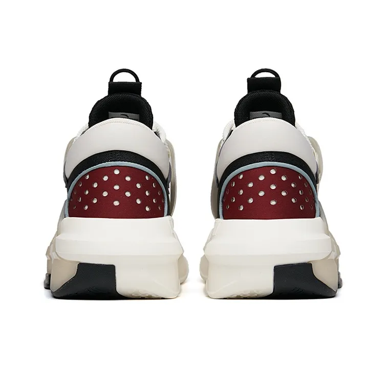 Anta Bastard 3.0 Abrasion Resistant Breathable Mid Top Skateboard Shoes Men's White Black Gray-3