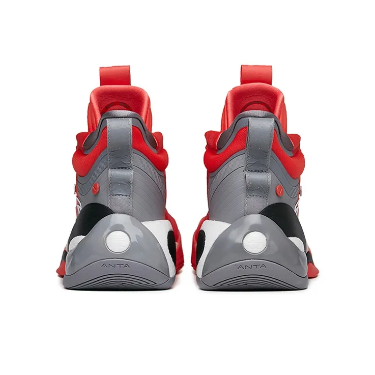 Anta KT7 April Fool's Day Nitrogen Technology Rebound High-Top Performance Basketball Shoes Men's Red Gray-3